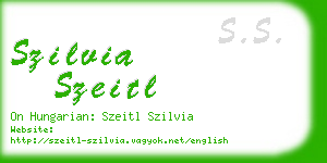 szilvia szeitl business card